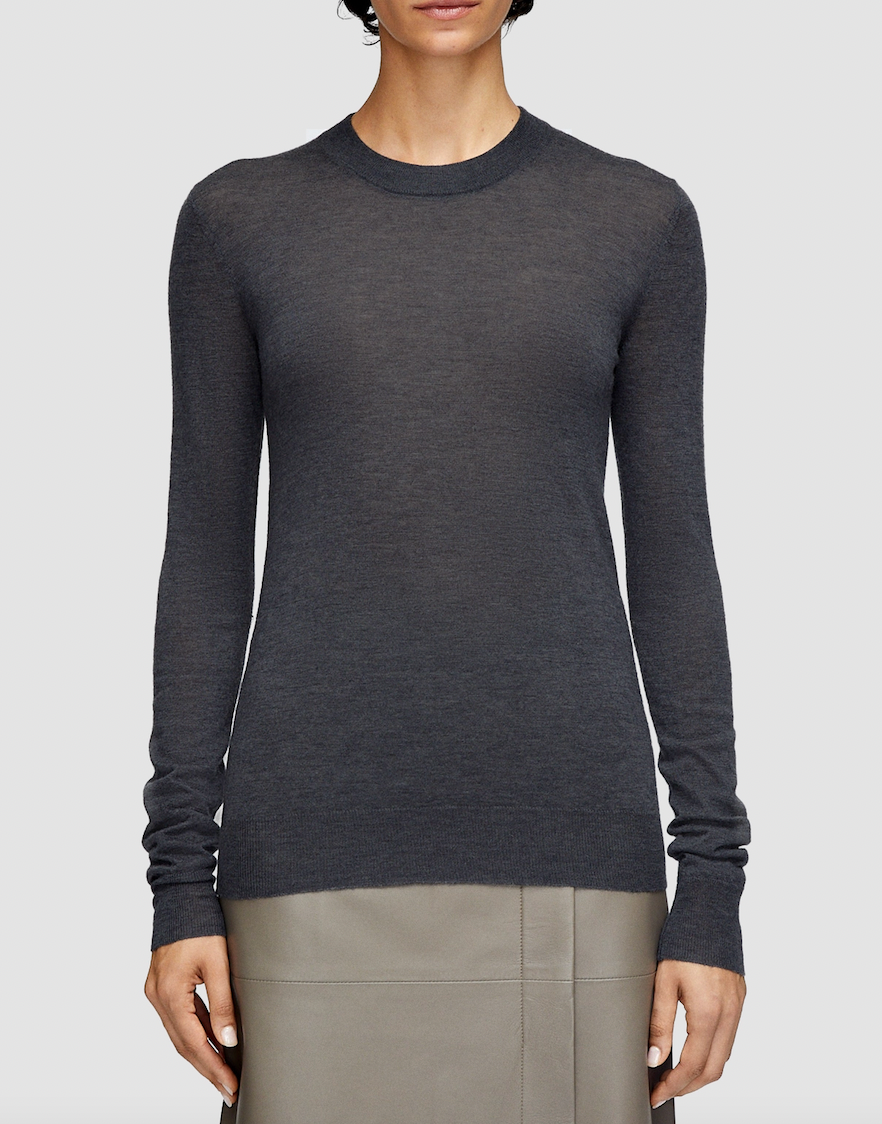 Cashair Round Neck Jumper - Smoke