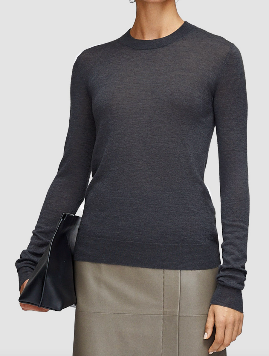 Cashair Round Neck Jumper - Smoke
