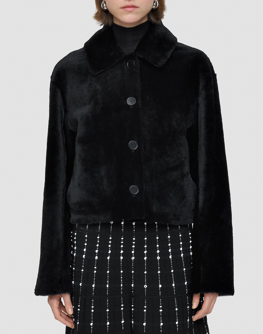 Alloway Reversible Soft Shearling Jacket - Black