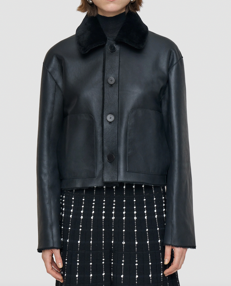 Alloway Reversible Soft Shearling Jacket - Black