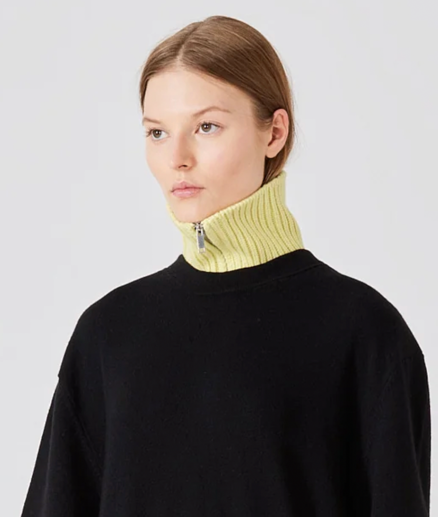 Knit Cashmere Collar - Strong Yellow