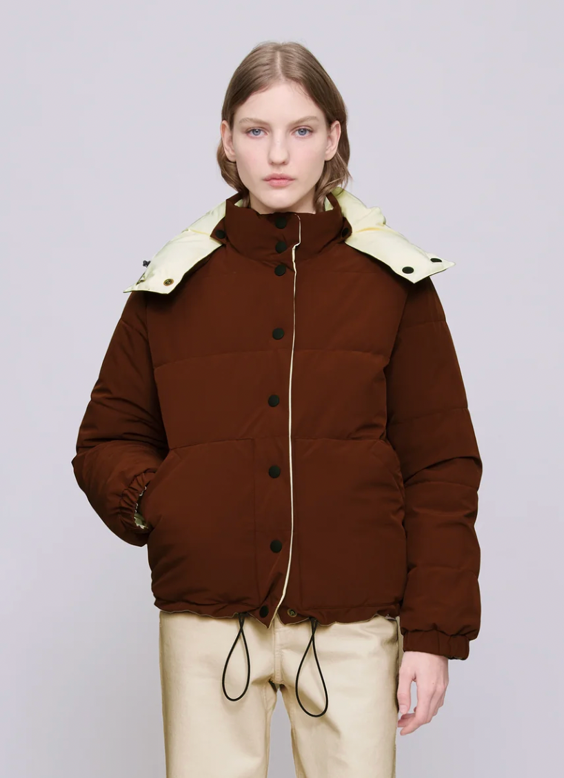 Sophie Puffy Jacket - Black / Cream