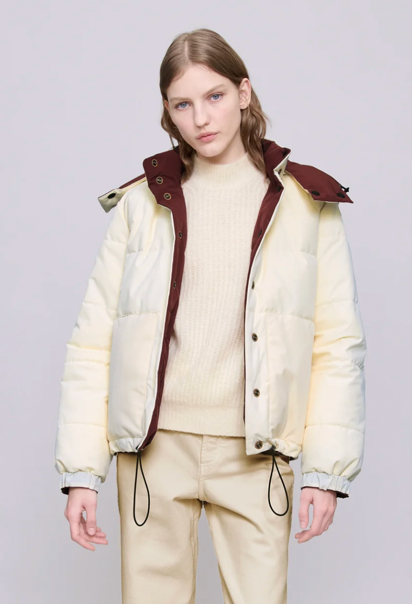 Sophie Puffy Jacket - Black / Cream