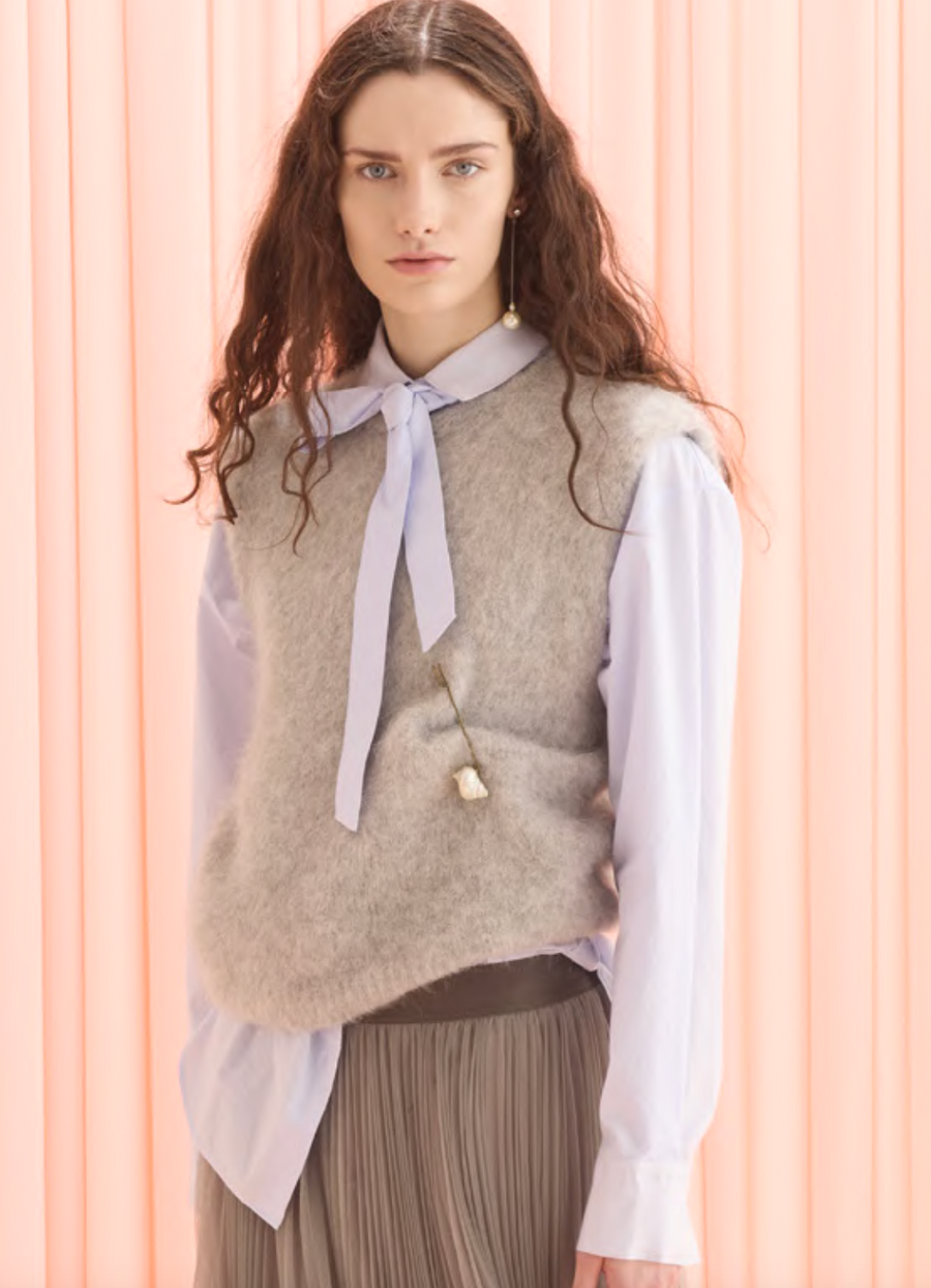 14449_My Knit - Suri Alpaca Oversized Vest - Pearl