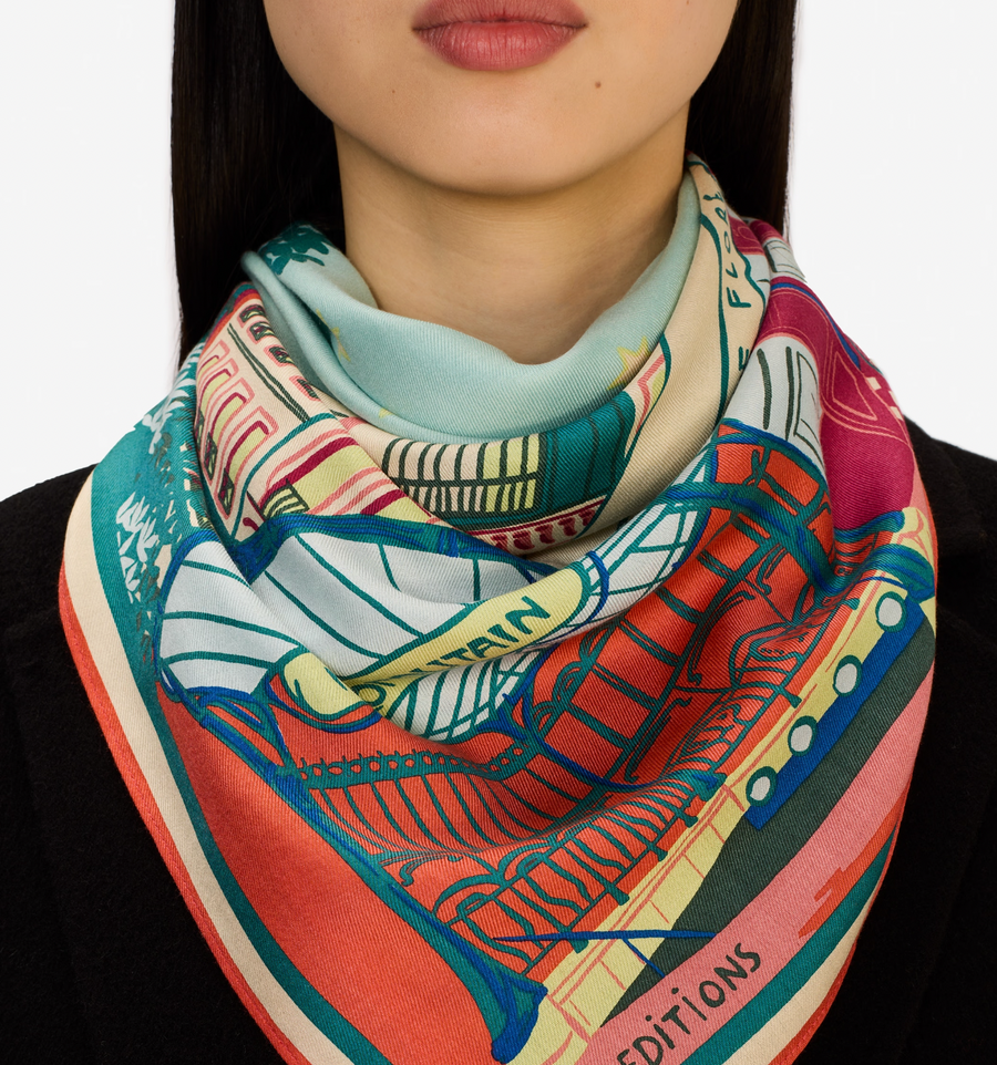 Silk Square 100 - J'Aime Paris - Multicolor