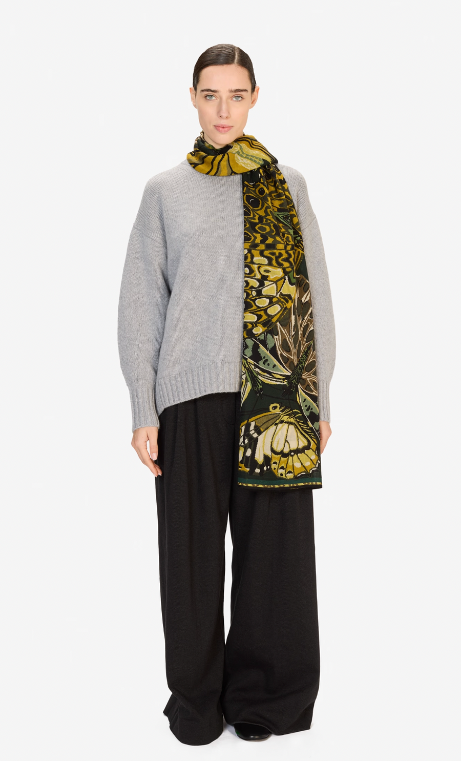Scarf 70 - Papillons - Emerald
