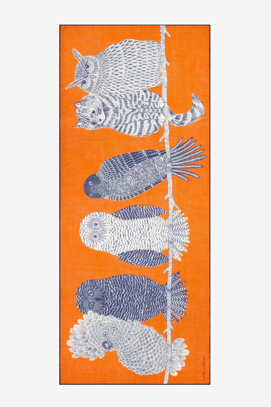 Scarf 80 - Chouette - Orange