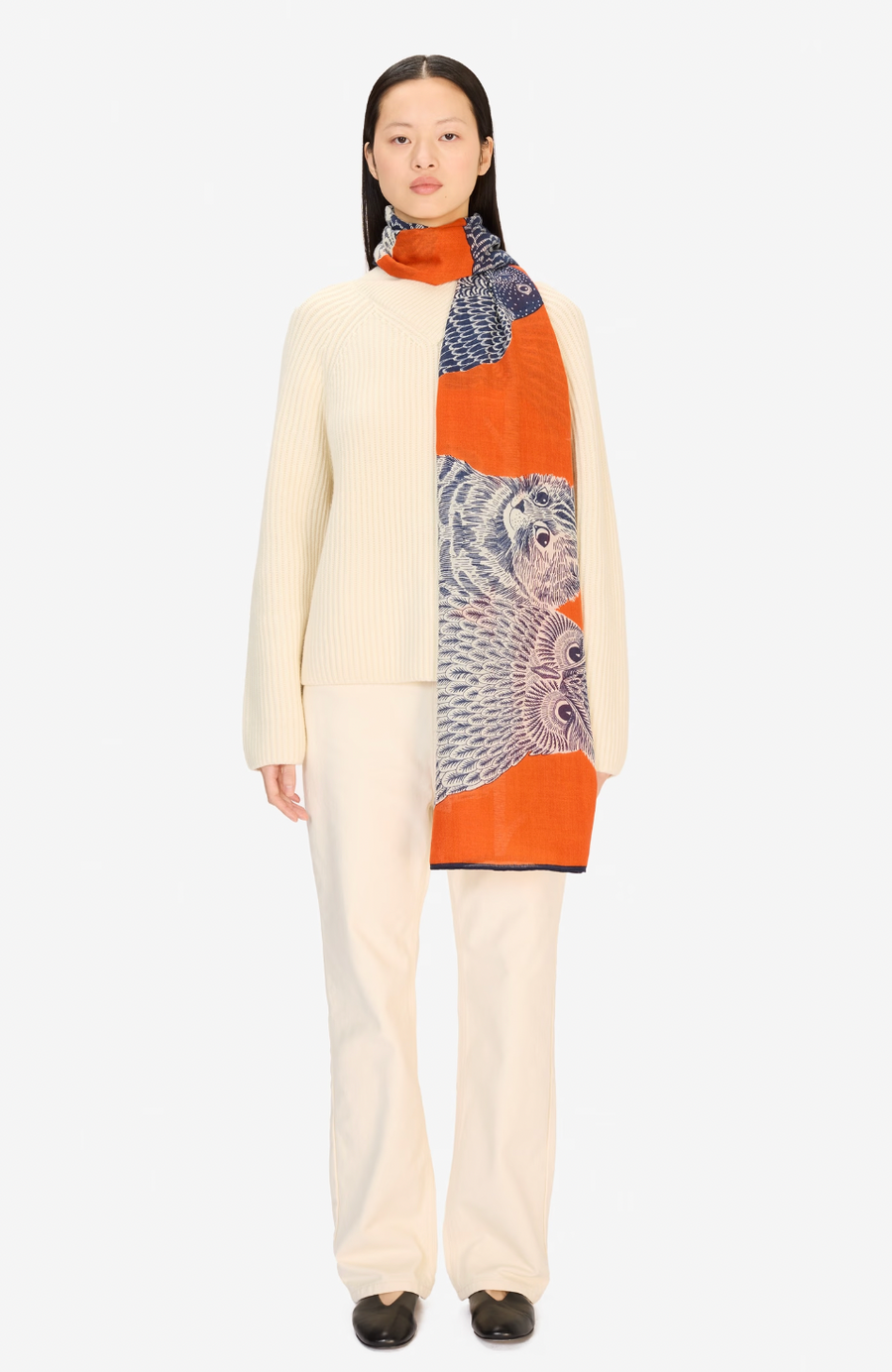 Scarf 80 - Chouette - Orange