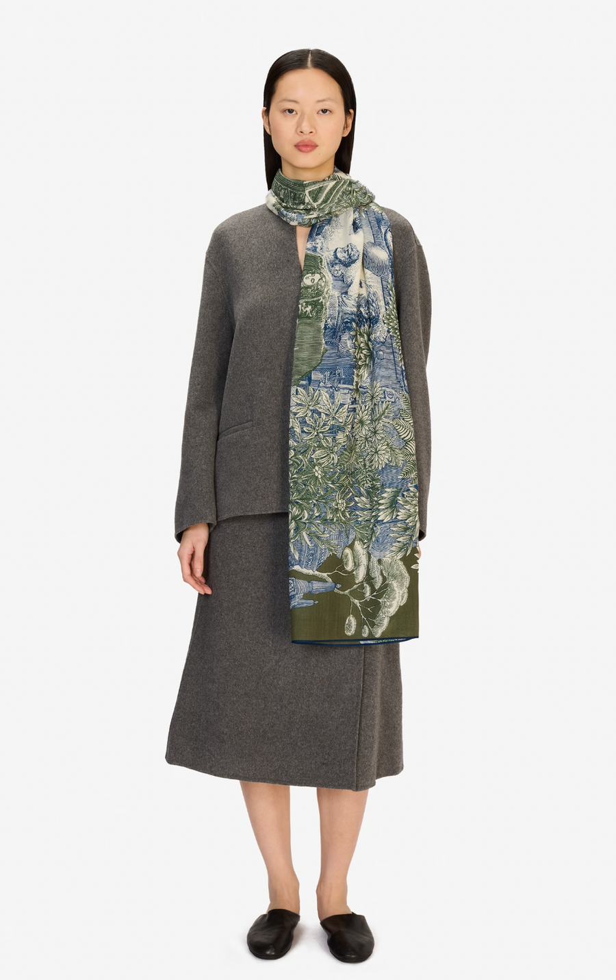 Wool Scarf 100 - Piranesi - Khaki