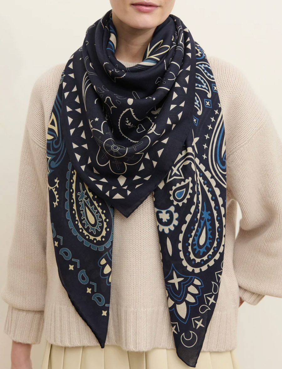 The Bandana Square - Navy Combo