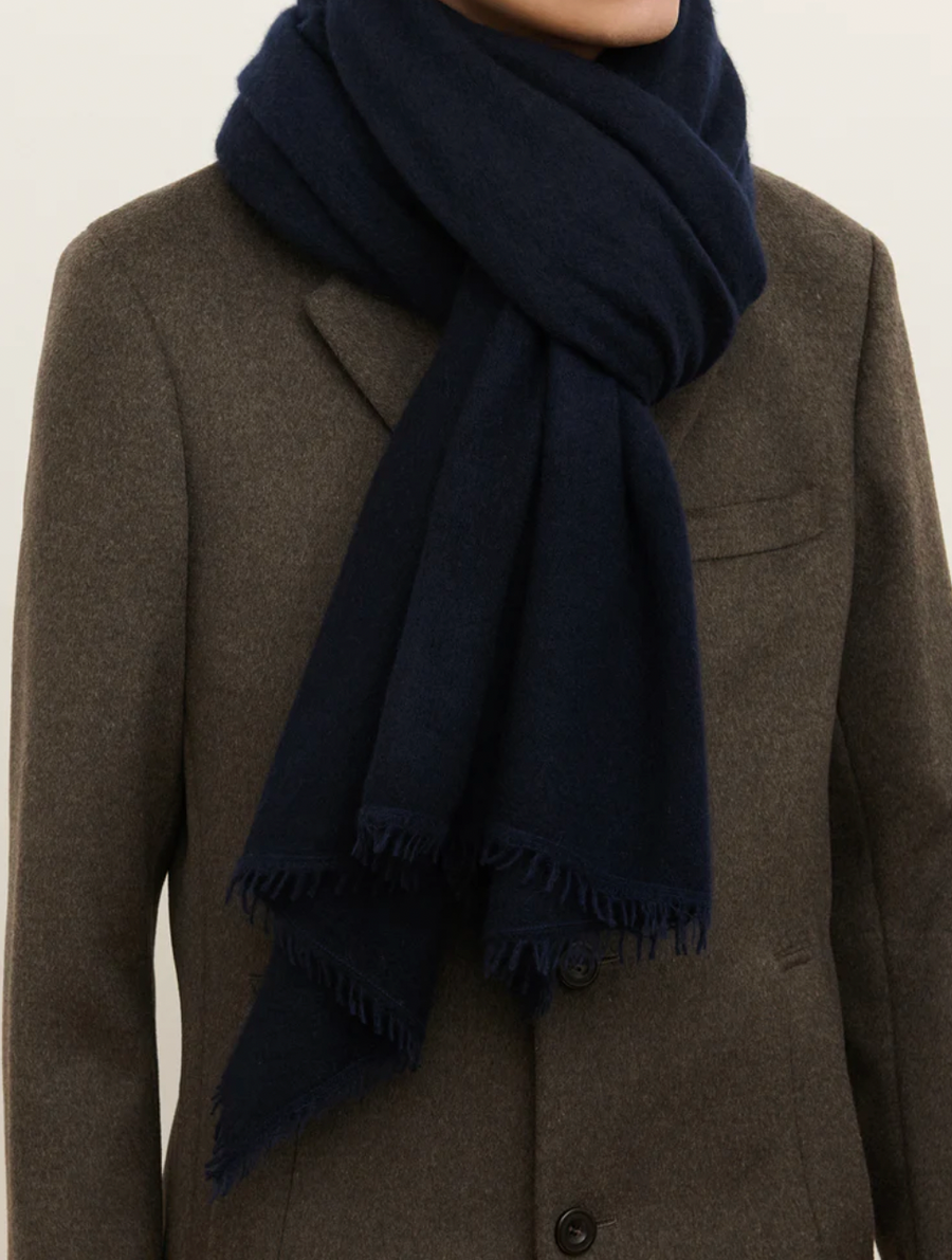 The Luxe Knit Wrap - Navy