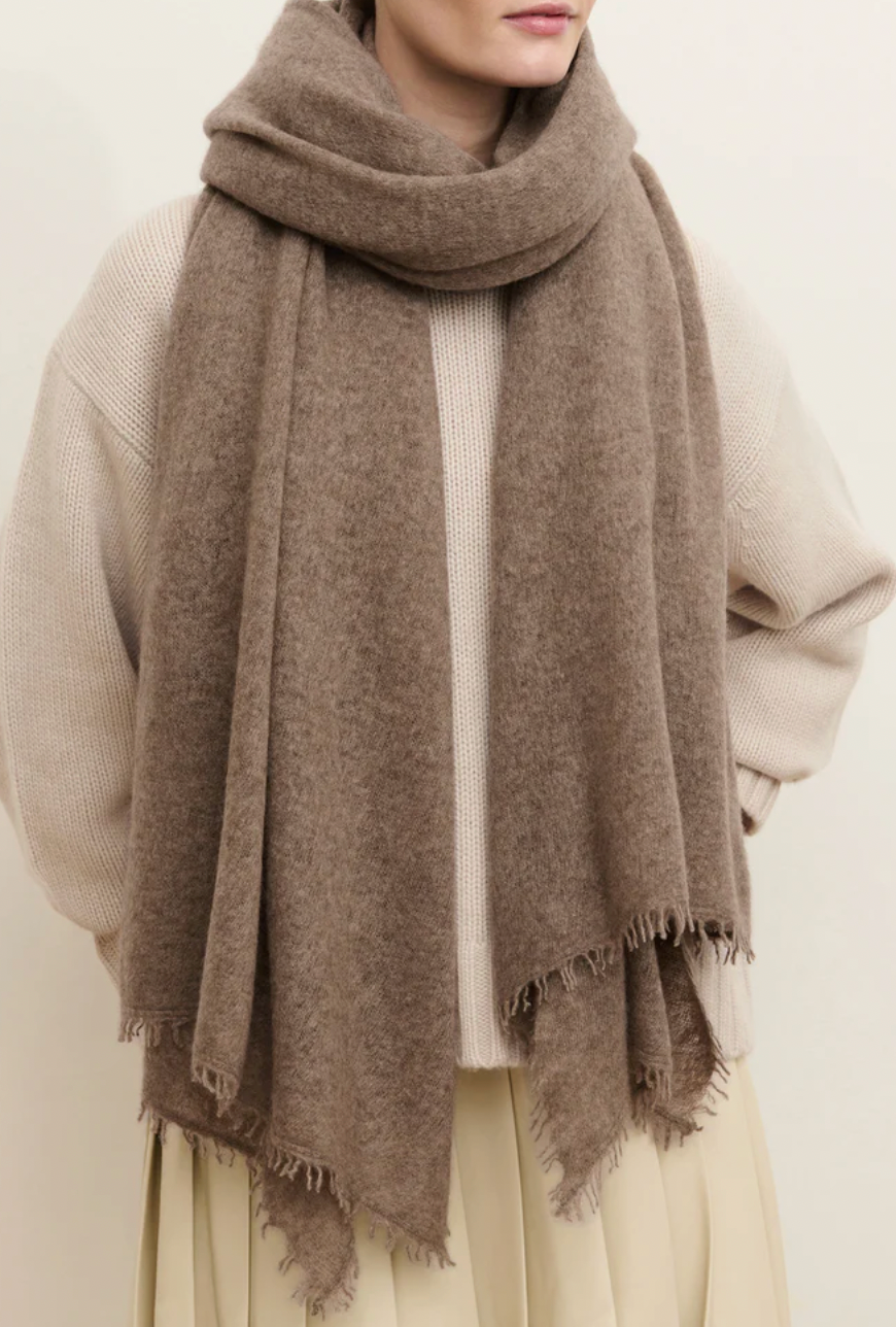 The Luxe Knit Wrap - Wood
