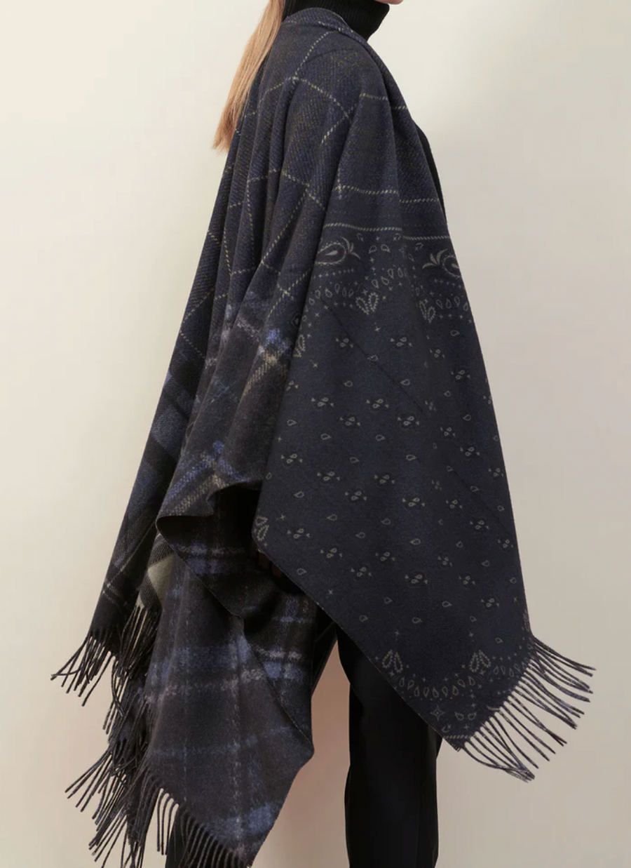 The Hobo Reversible Cape - Navy