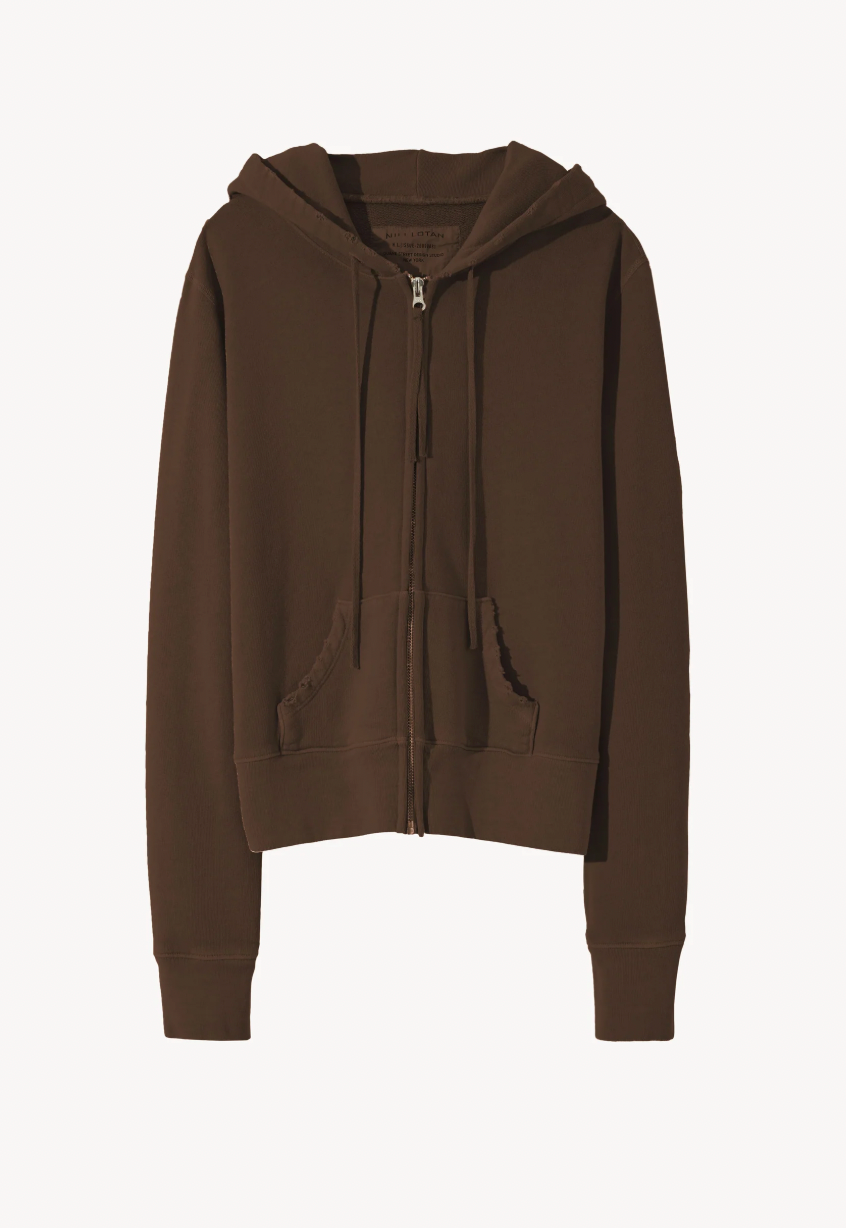 Callie Zip Up Hoodie - Espresso