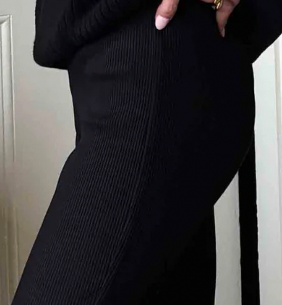 Amy Layering Pant - Onyx Rib