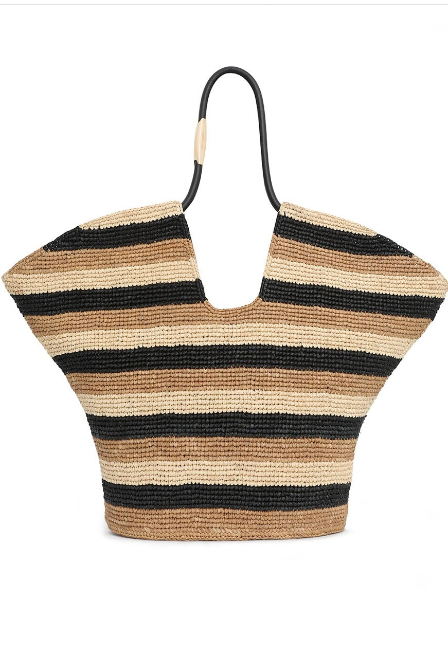 Goldentime Large Tote - Black Stripe