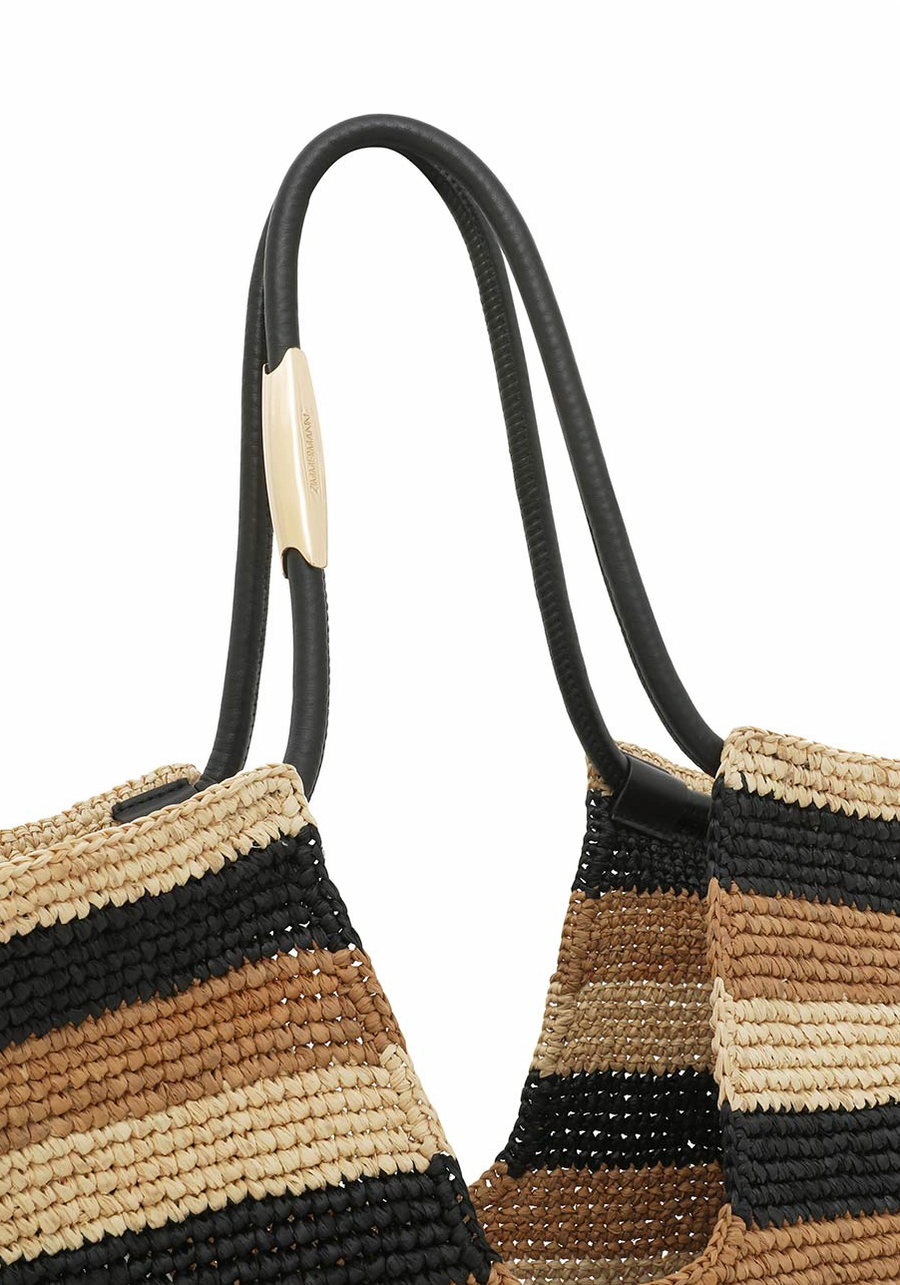 Goldentime Large Tote - Black Stripe