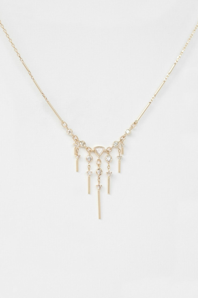 Dream Maker Triangle & Dangling Diamonds Necklace