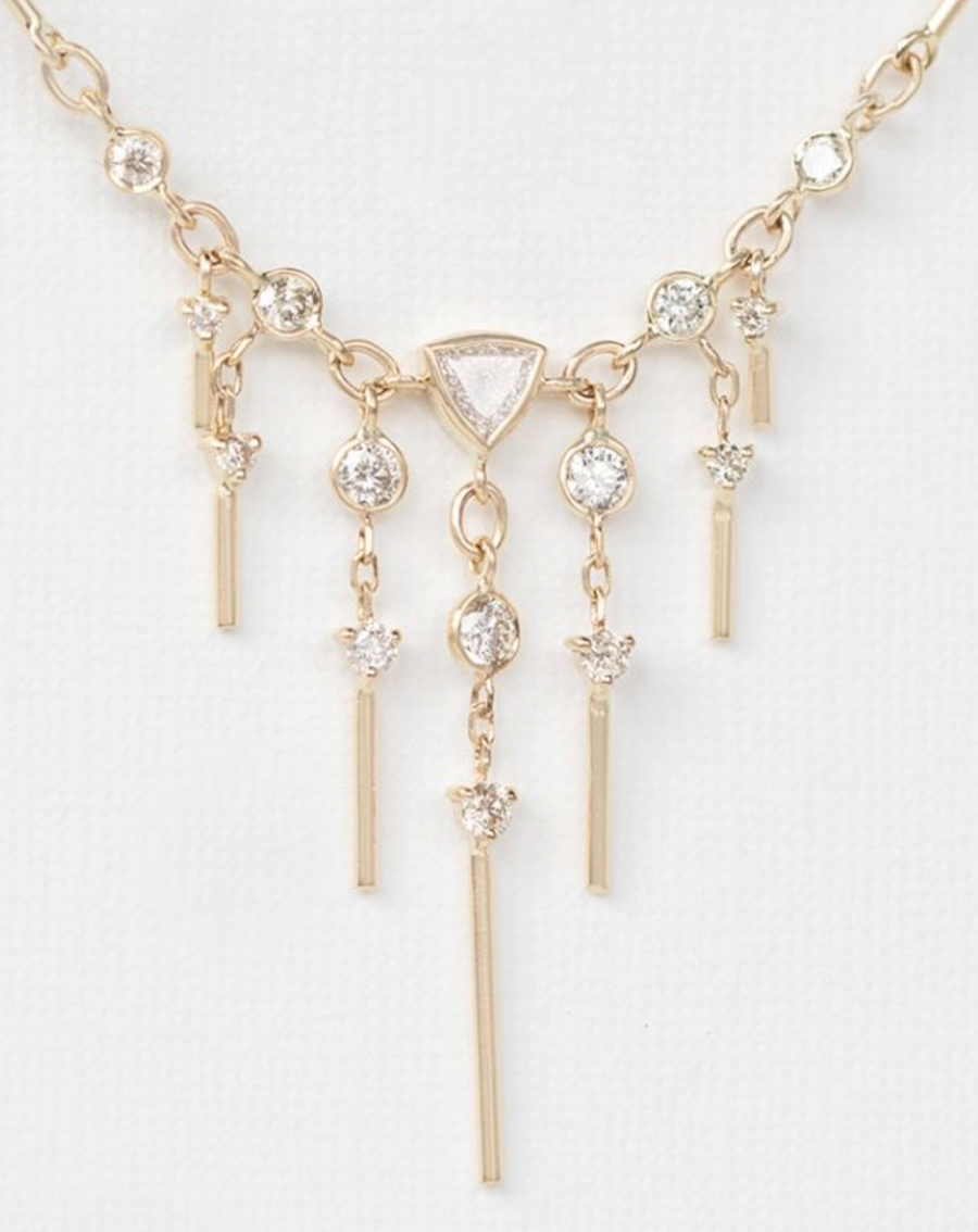 Dream Maker Triangle & Dangling Diamonds Necklace