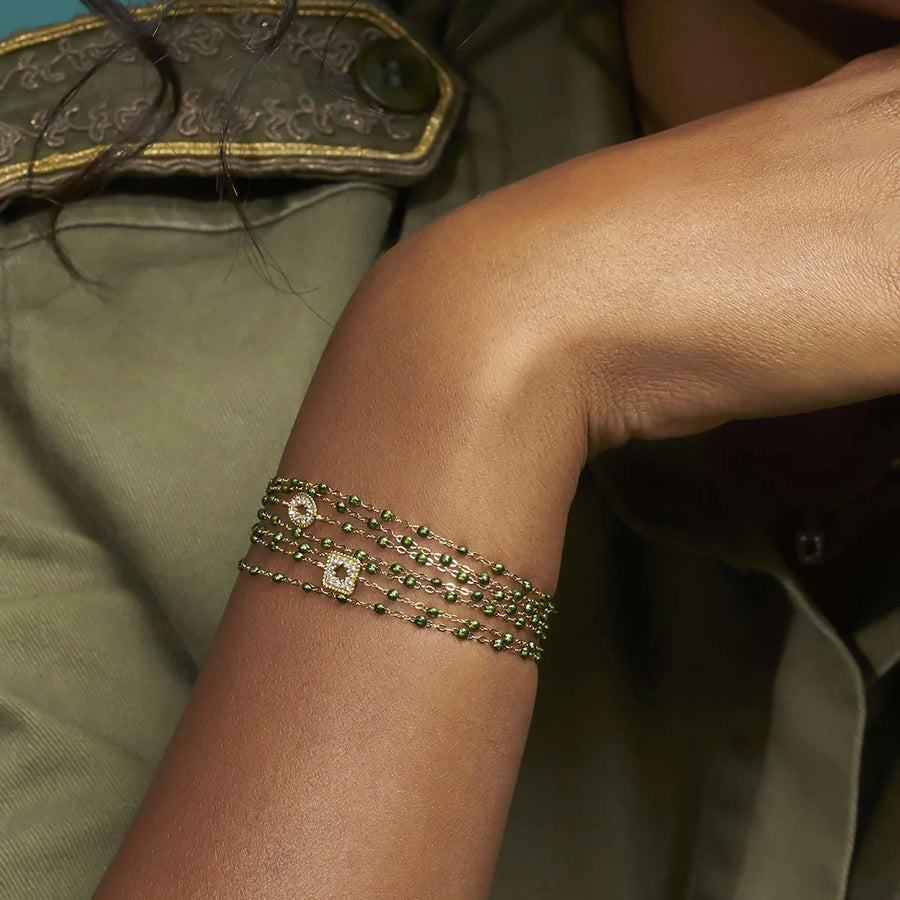 6.7" Classic Gigi Bracelet - Scarab + Yellow Gold