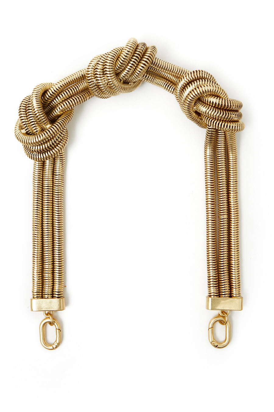 Shortie Strap Knotted Chain - Vintage Gold