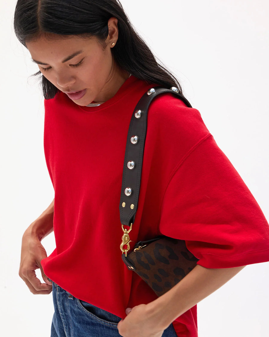 Shoulder Strap - Black Naturelle w/ Studs
