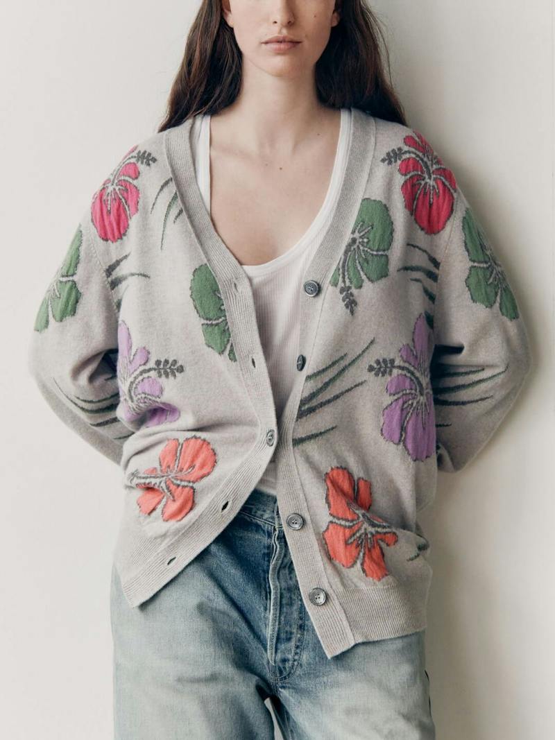 Summer Isles Cardigan - Pebble