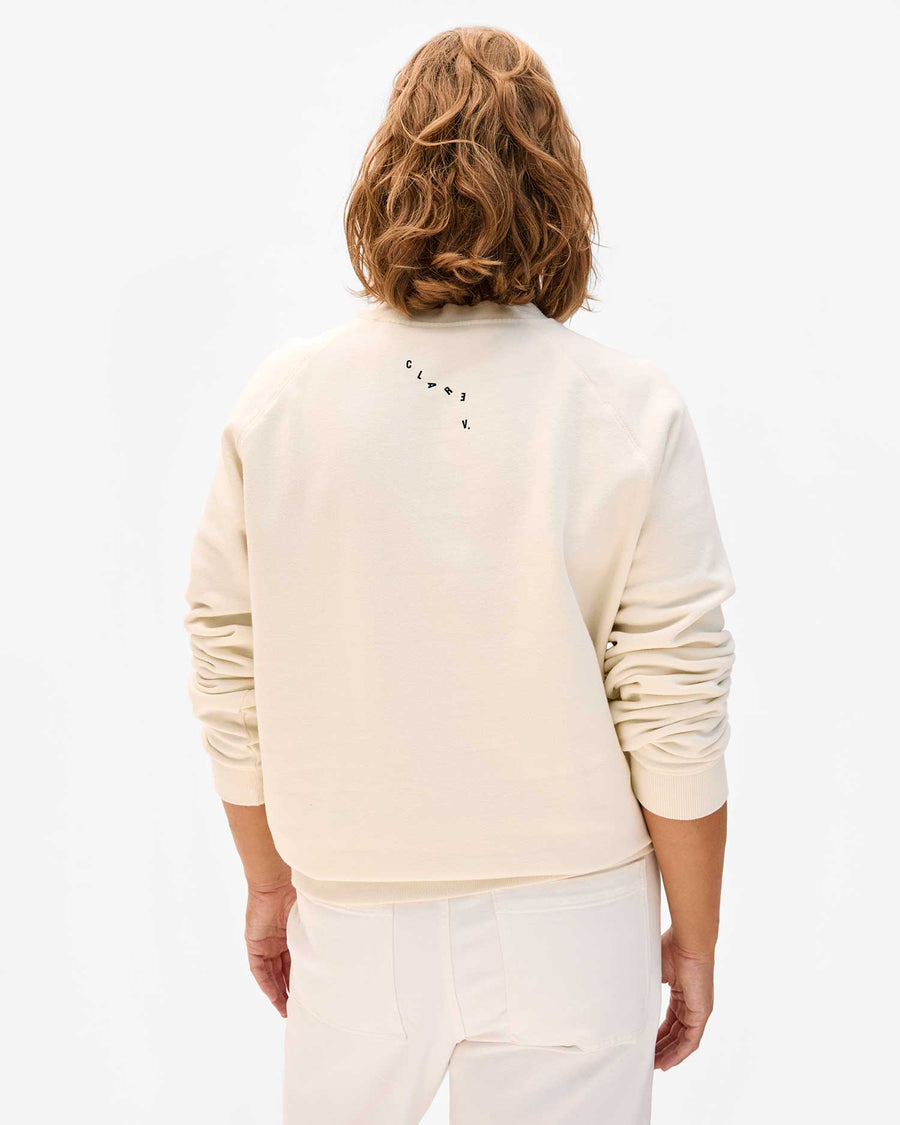 Sweatshirt - Raison D'Etre - Cream w/ Black Embroidery