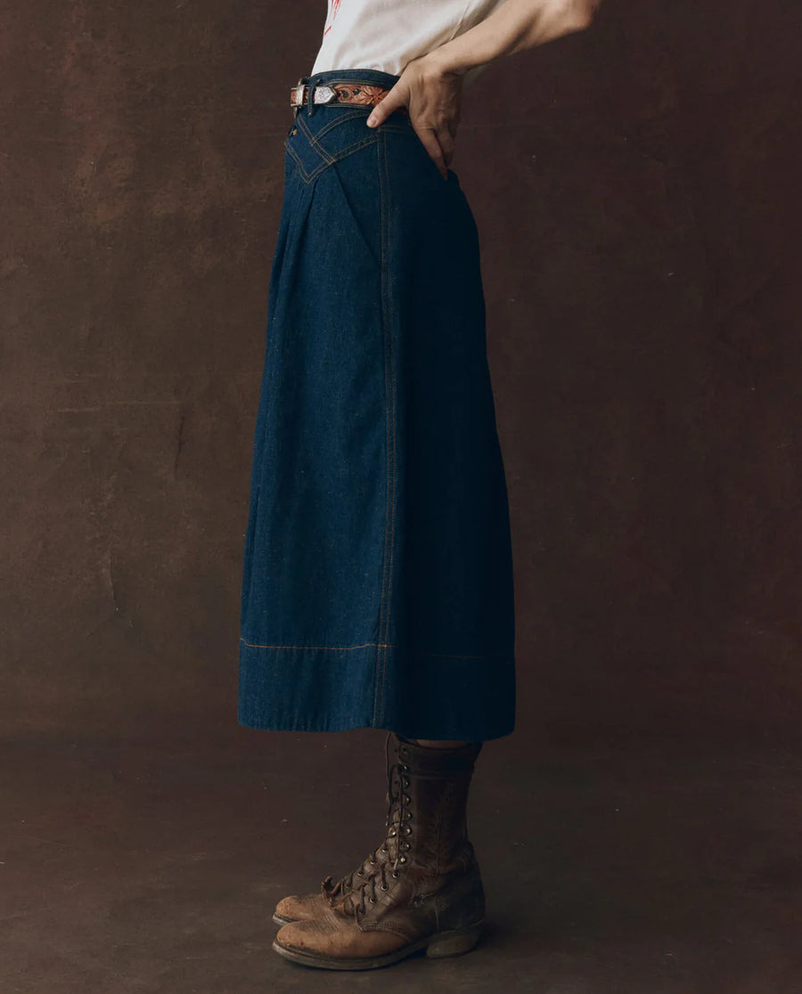 The Field Skirt - Midnight Rinse