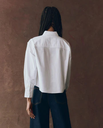 The Cropped Oxford Shirt - White