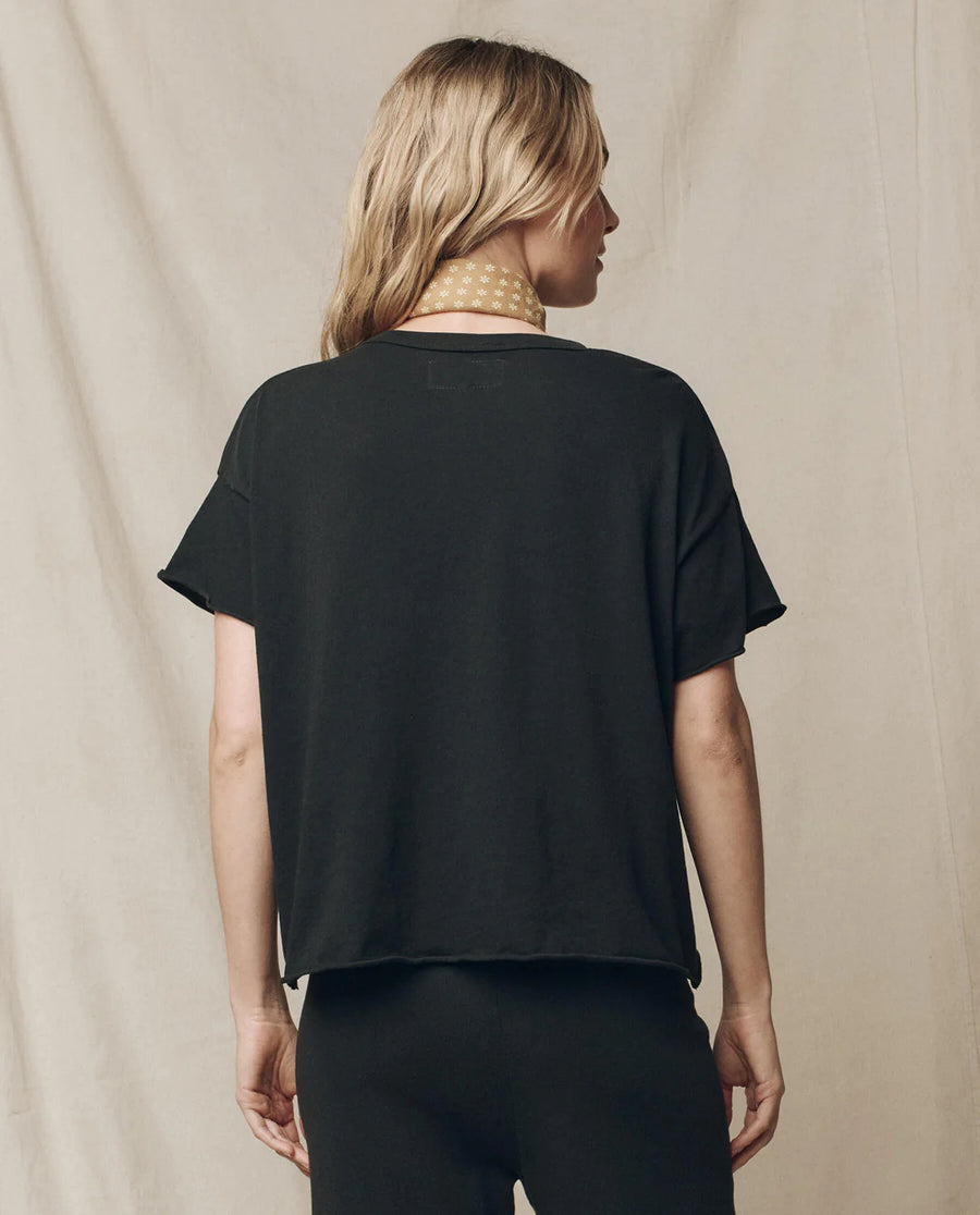 The Crop Tee - Almost Black