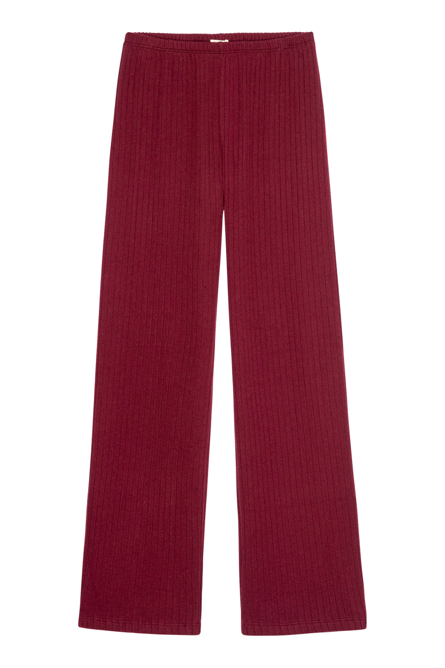 The Sweater Rib Simple Pant - Oxblood