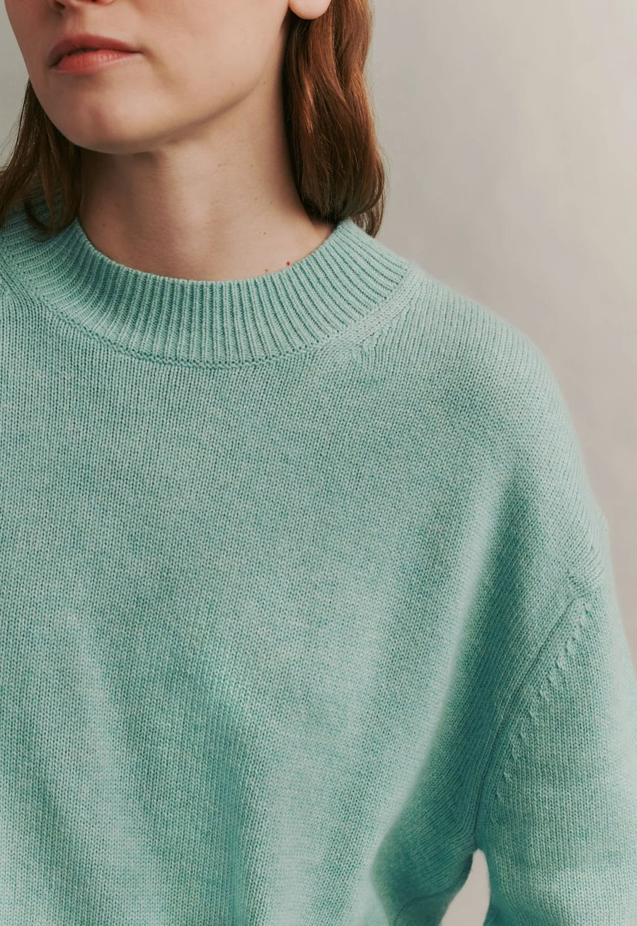 Boy Crew in Cashmere - Aqua