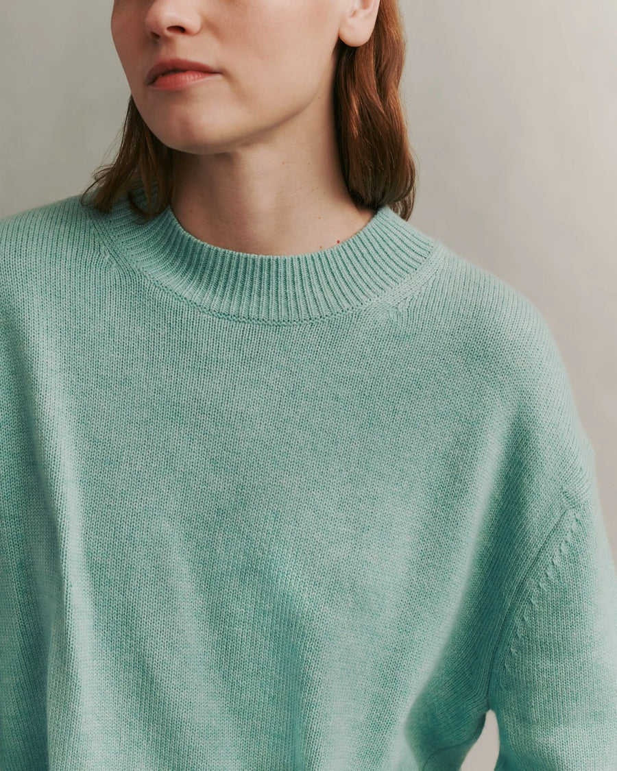 Boy Crew in Cashmere - Aqua