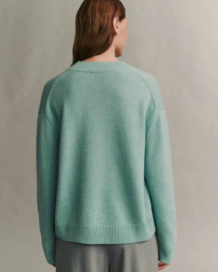 Boy Crew in Cashmere - Aqua