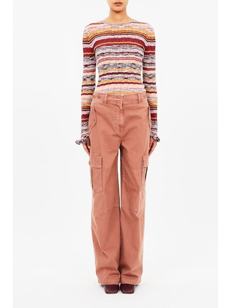 Maci Long Sleeve Knit Pullover - Prism