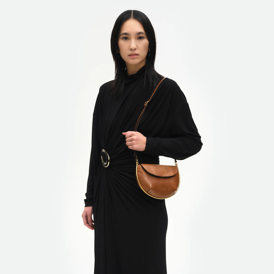 Kate Mini Crossbody - Tobacco Lizzard