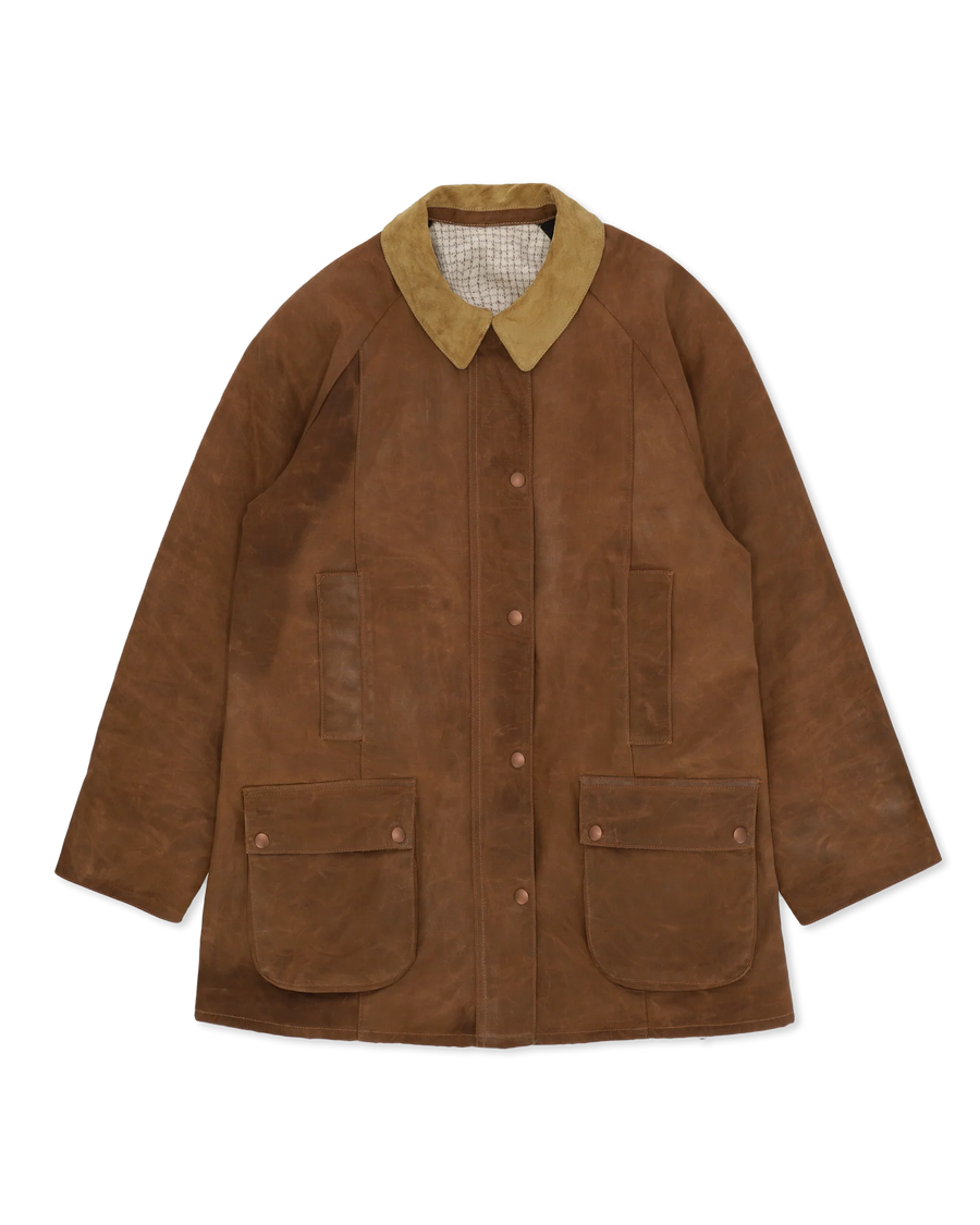 Floriane Waxed Cotton Jacket - Brown