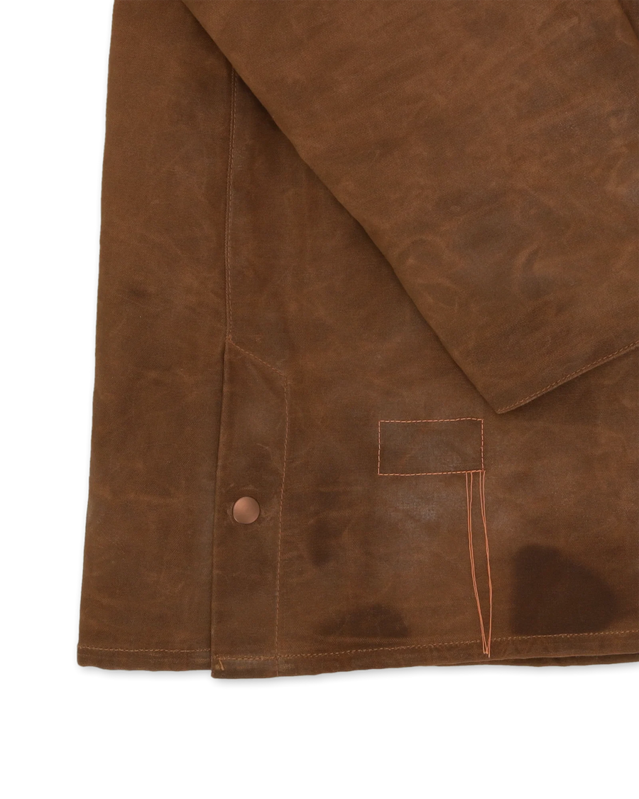Floriane Waxed Cotton Jacket - Brown