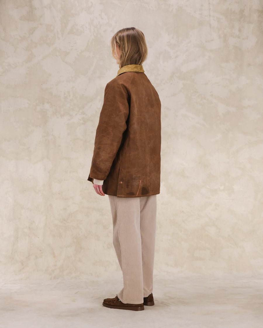 Floriane Waxed Cotton Jacket - Brown