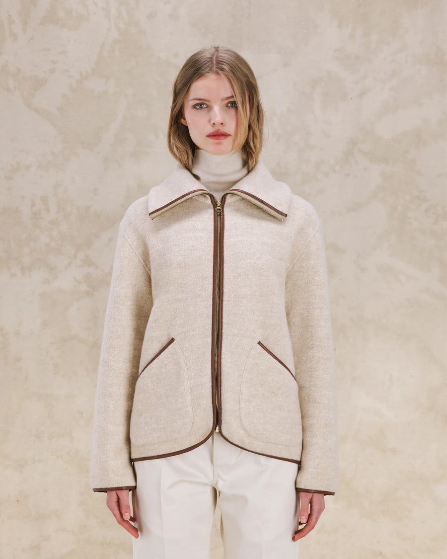Teddy Sherpa Jacket - Cream