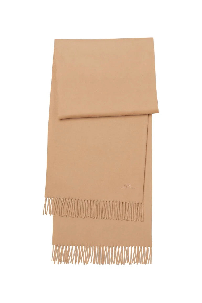 Alix Brodée Scarf - Camel