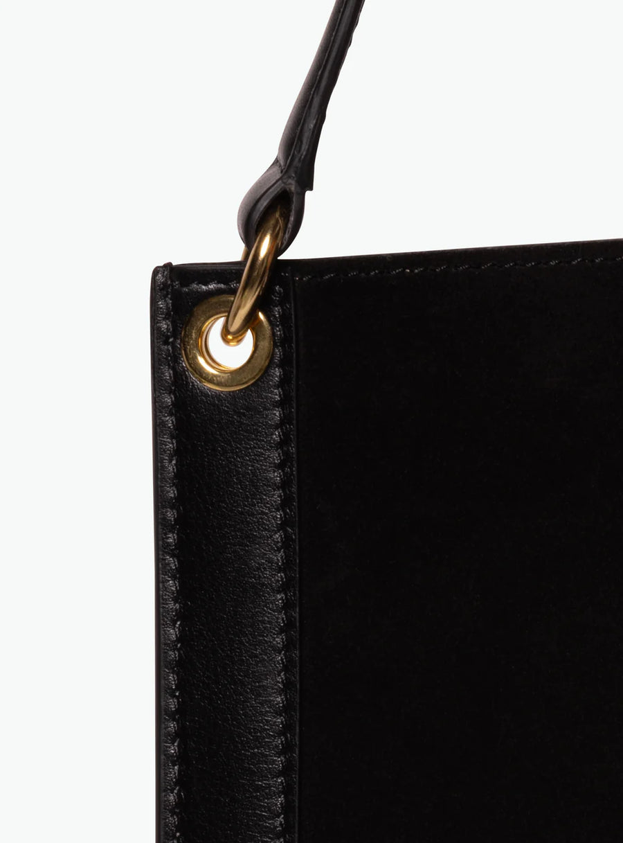 Penny Tote - Orion Blue Suede/Black