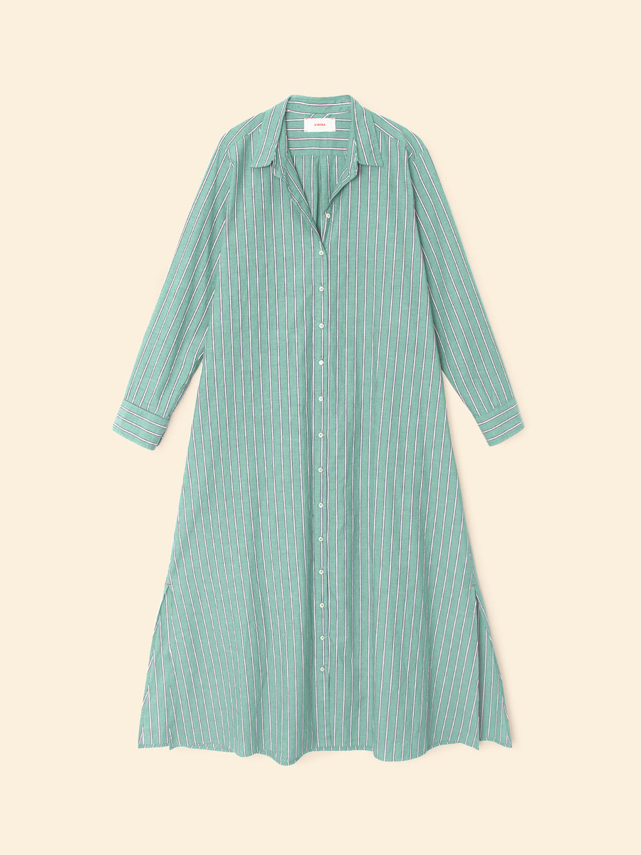 Boden Dress - Cilantro Stripe