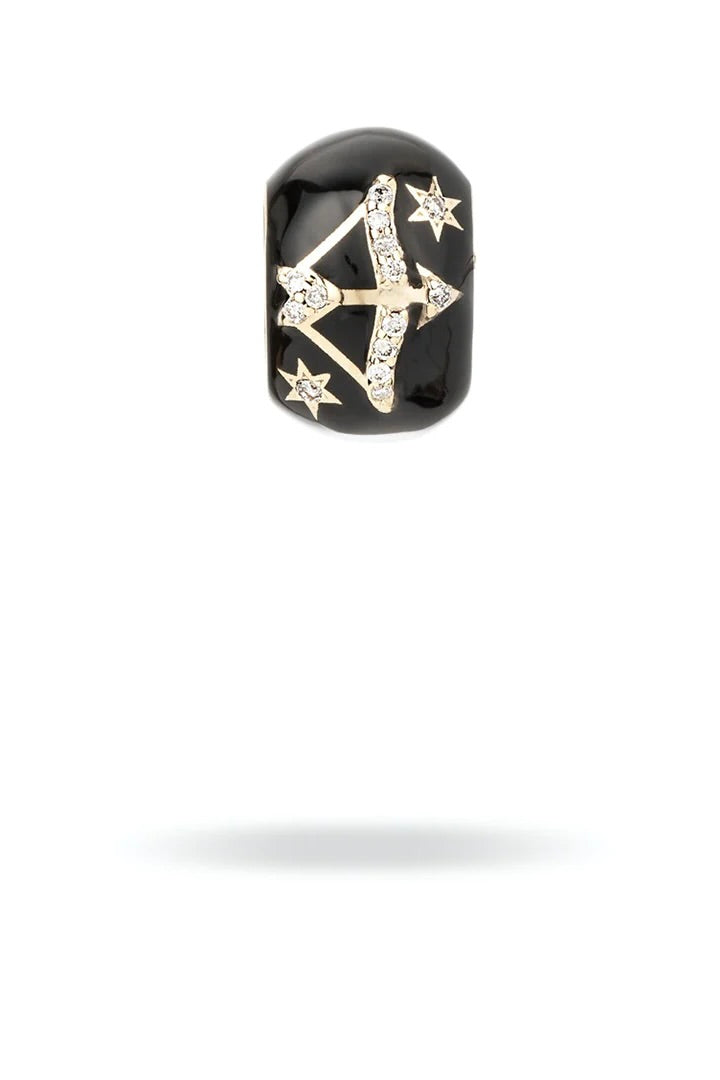 Zodiac Ceramic + Diamond Big Bead - Sagittarius