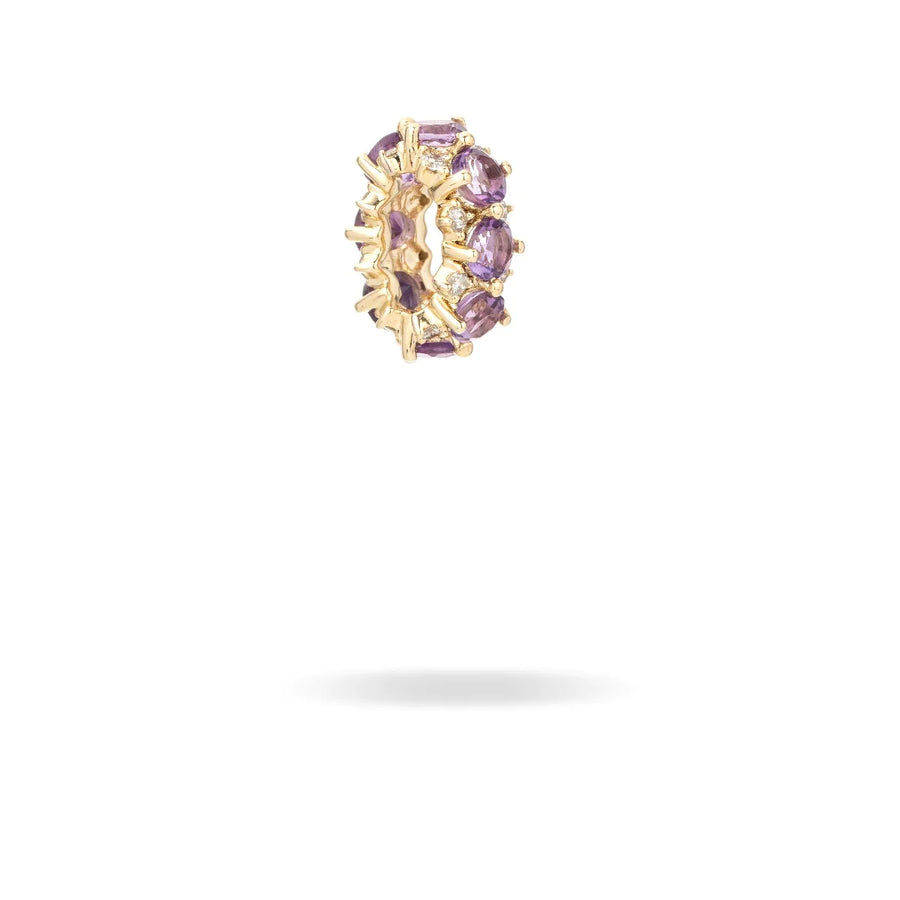 Amethyst + Diamond Rounds Big Bead - February