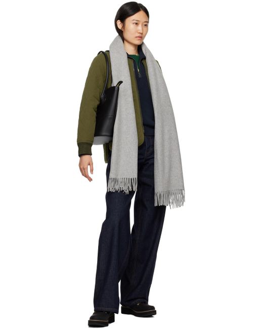 Alix Brodée Scarf - Heather Gray