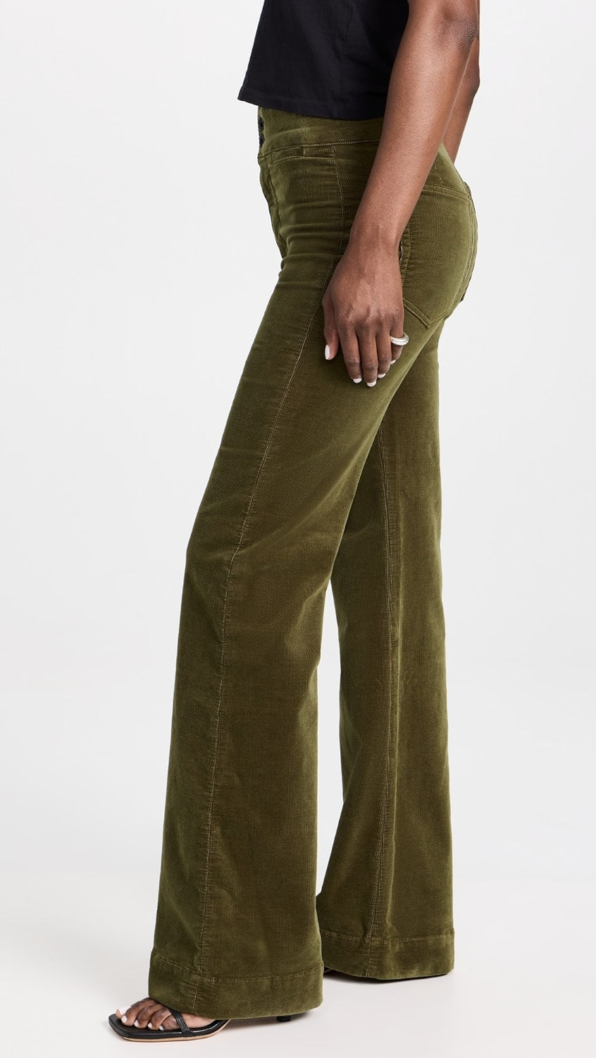 Brighton Wide Leg Pants - Safari Green