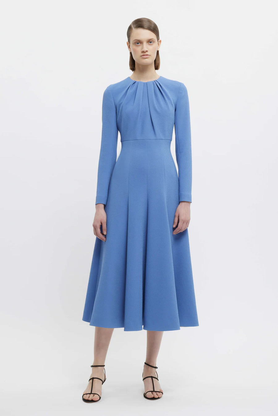 Belgium Dress - Indigo Double Crepe