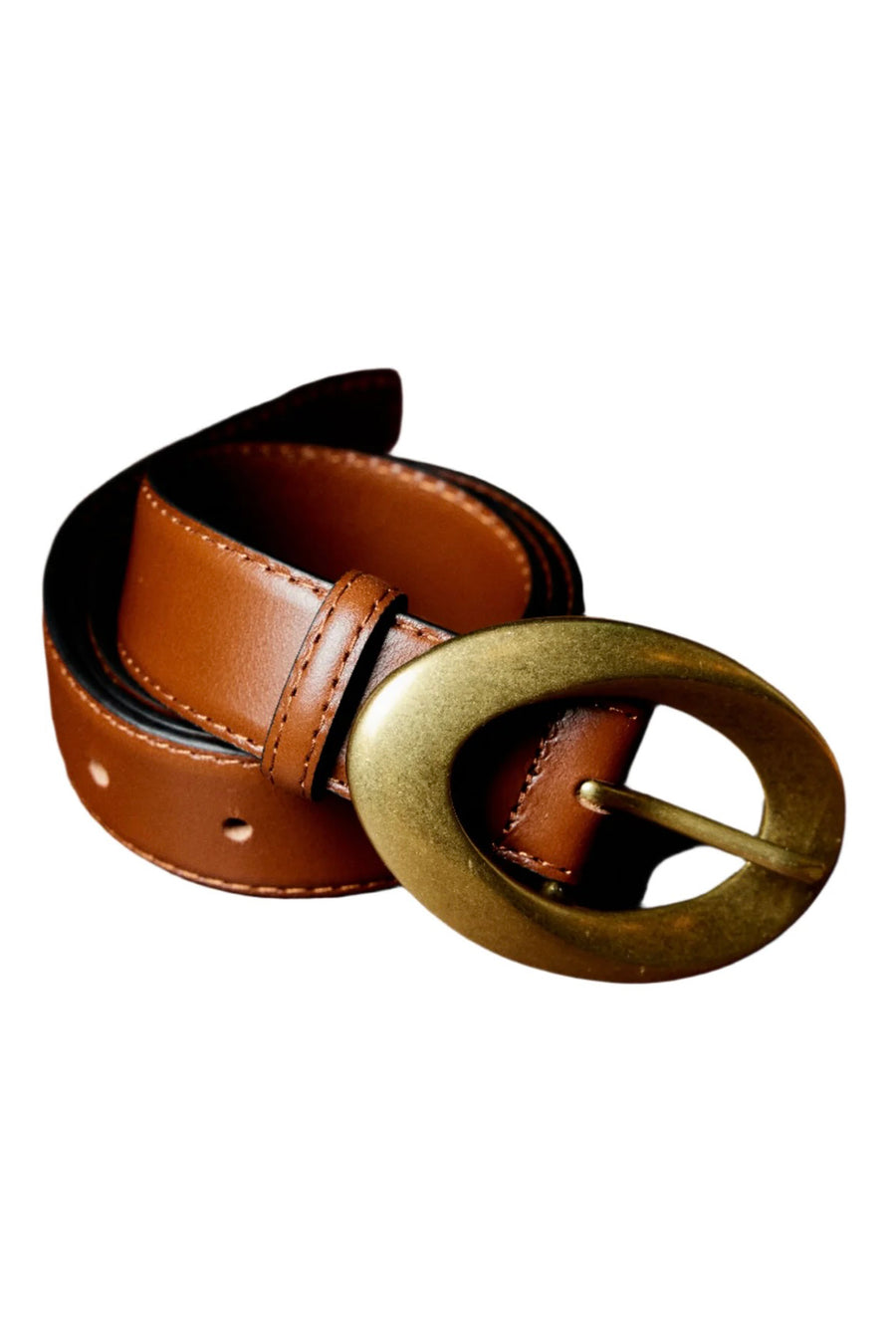 Teodora Calf Leather Belt - Tobacco